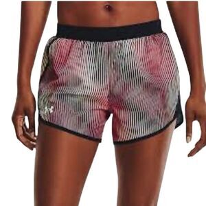 Under Armour Fly-by 2.0 Athletic Running Shorts Size Medium Striped Multicolor